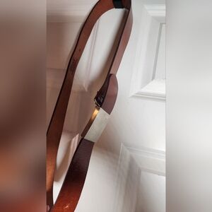 Pelle Studio Brown Leather Belt with Silver Buckle